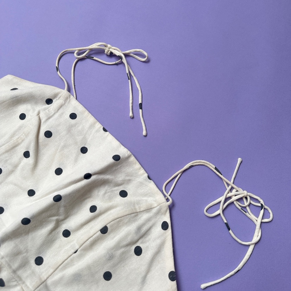 White Polka Dot Dress - Picture 4 of 6